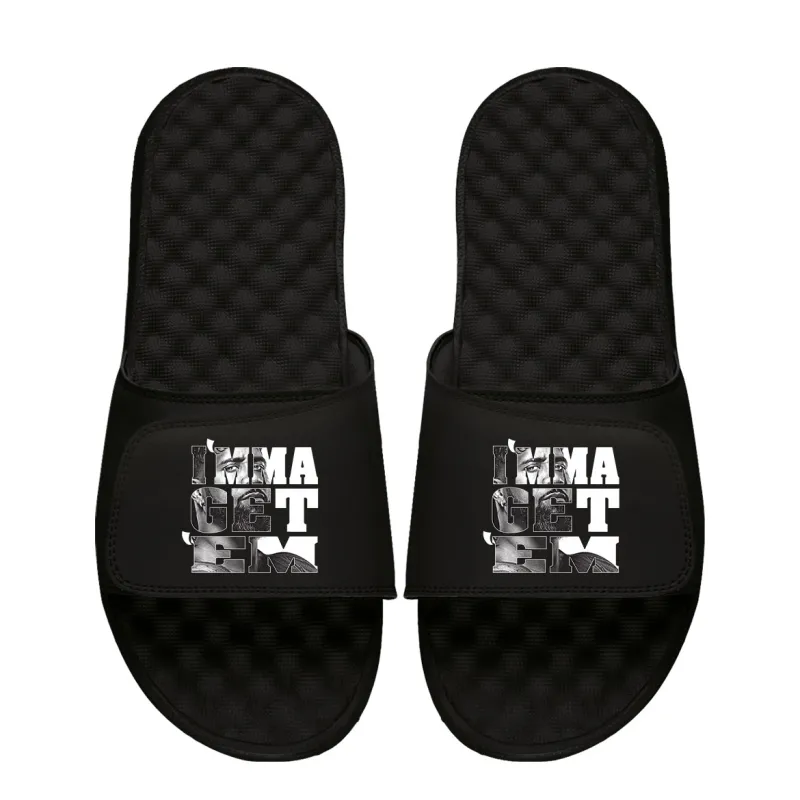Unisex ISlide Black Jey Uso I'mma Get 'Em Slide Sandals sold by WWE
