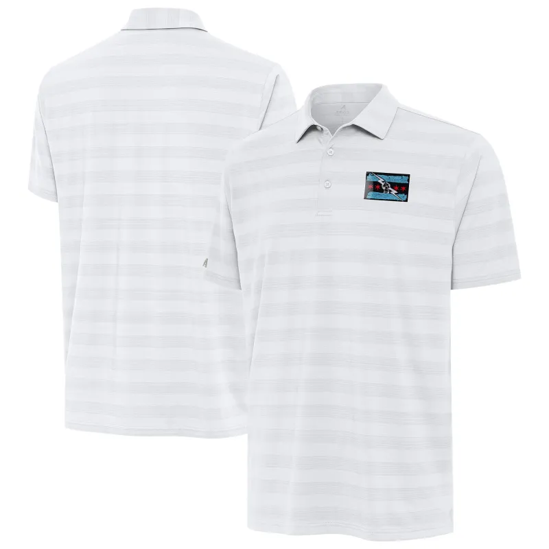 Men's Antigua White CM Punk Tunnel Polo sold by WWE