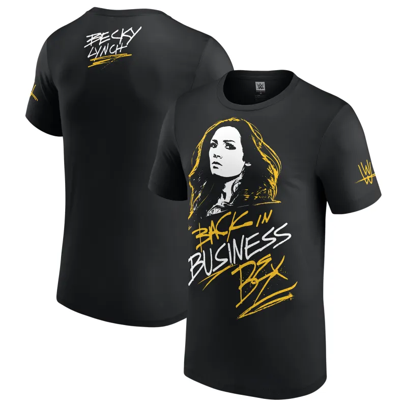 Men's Black Becky Lynch Back In Business Bex T-Shirt sold by WWE