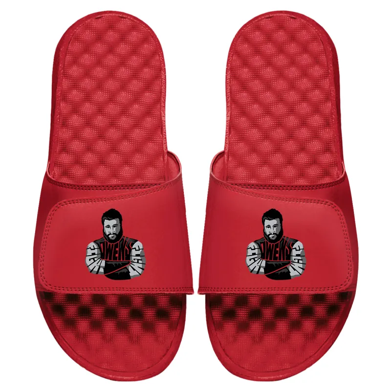 Men's ISlide  Red Kevin Owens Slide Sandals sold by WWE