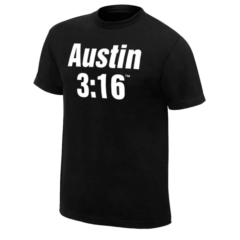 Men's Black "Stone Cold" Steve Austin 3:16 T-Shirt sold by WWE