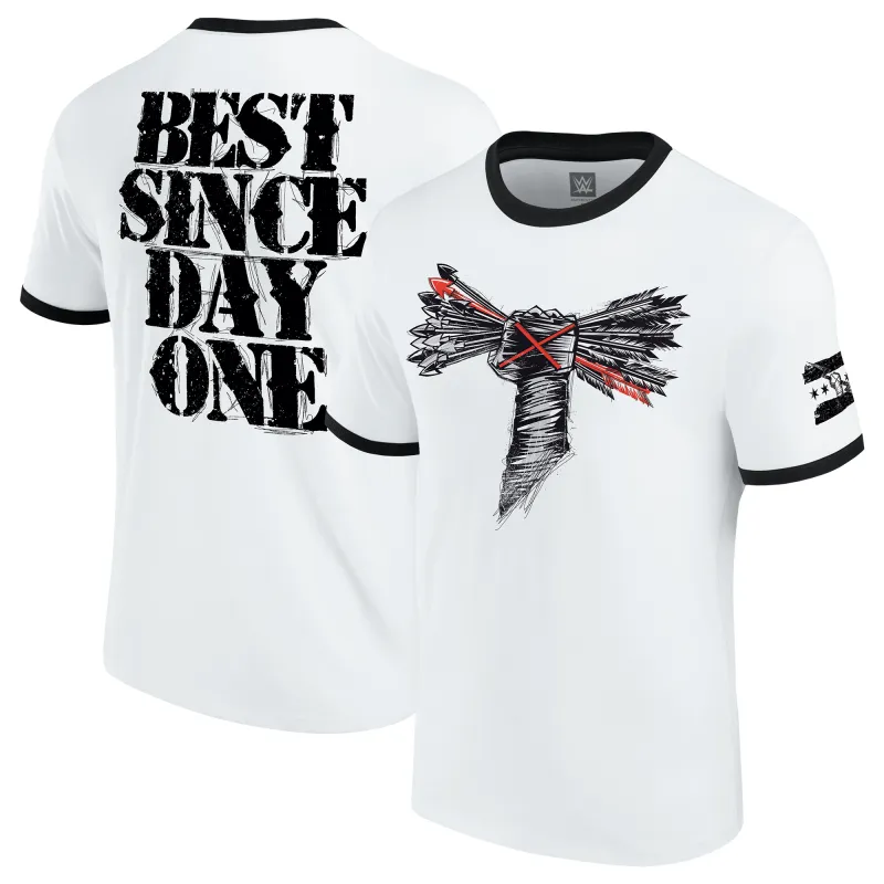 Men's White CM Punk Best Since Day One Retro T-Shirt sold by WWE