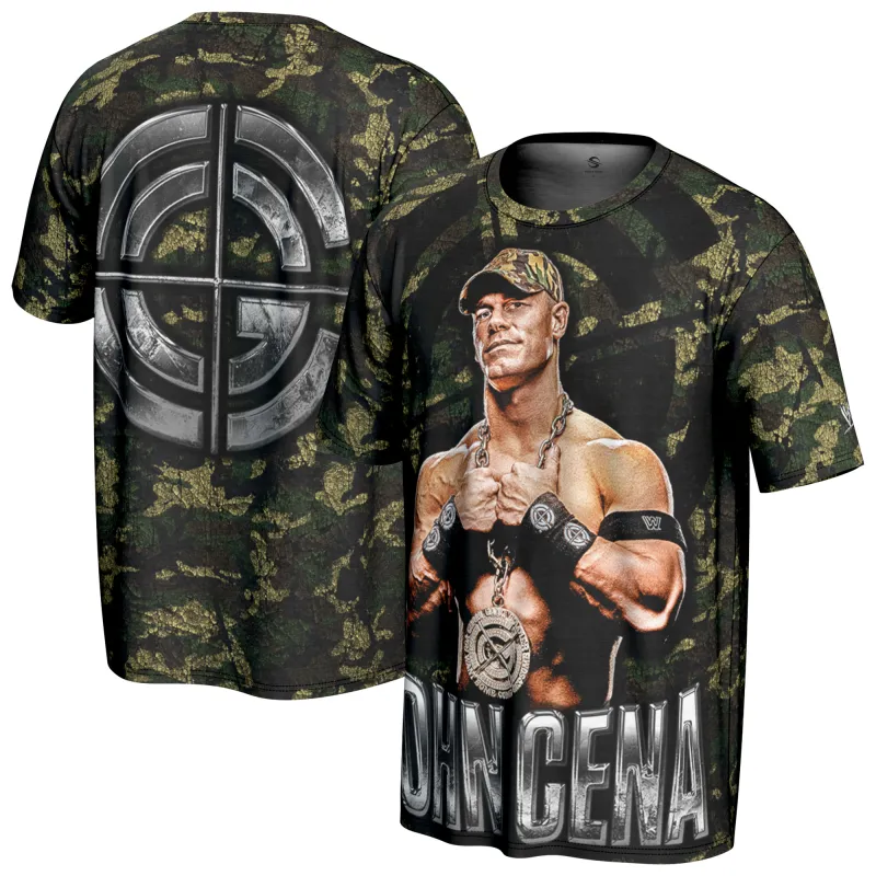 Men's ProSphere Black John Cena Chain T-Shirt sold by WWE
