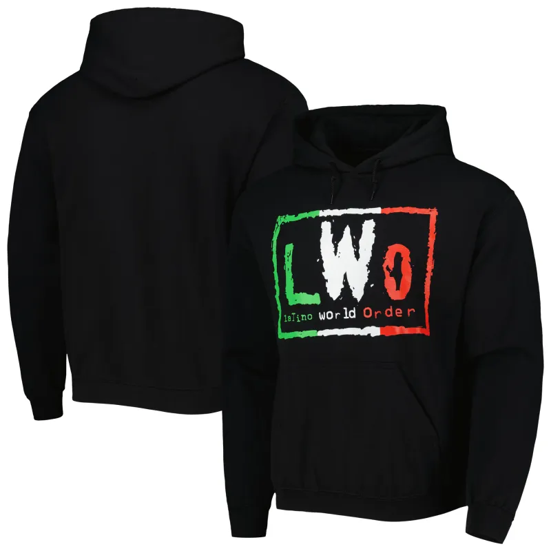 Men's Black LWO Pullover Fleece Hoodie sold by WWE