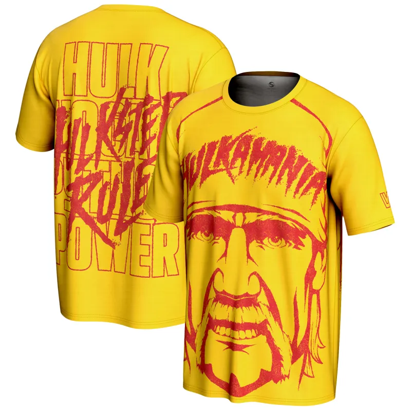 Men's ProSphere Yellow Hulk Hogan Hulkster Rules T-Shirt sold by WWE