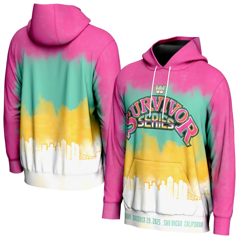 Men's ProSphere White Survivor Series 2025 Skyline Hoodie sold by WWE