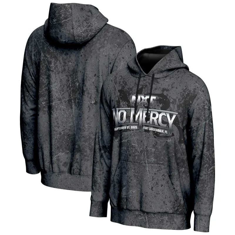 Men's ProSphere Charcoal NXT No Mercy 2025 Hoodie sold by WWE