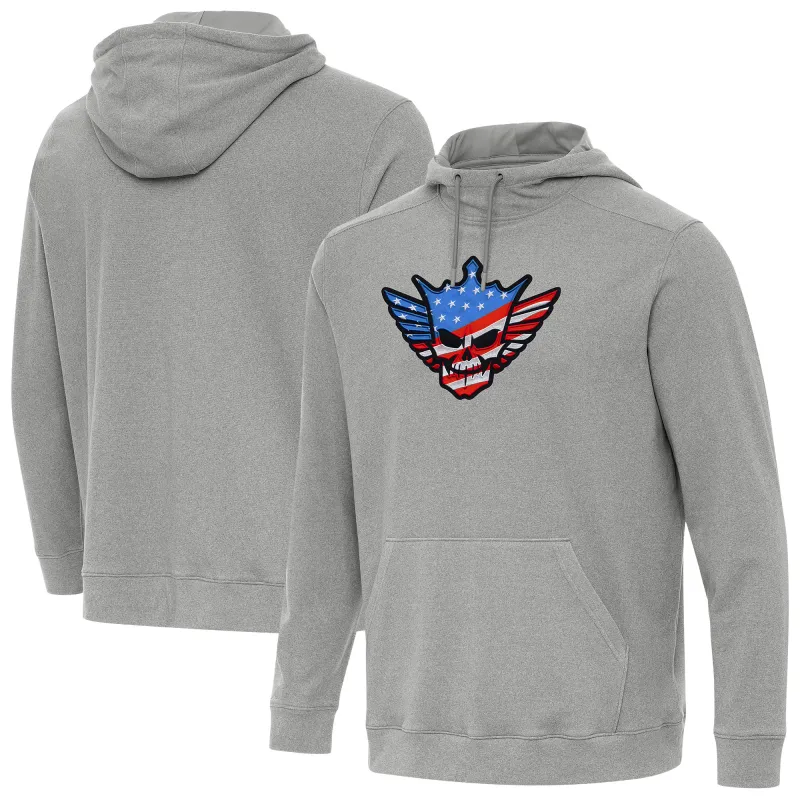 Men's Antigua Heather Gray Cody Rhodes Cloud Hoodie sold by WWE
