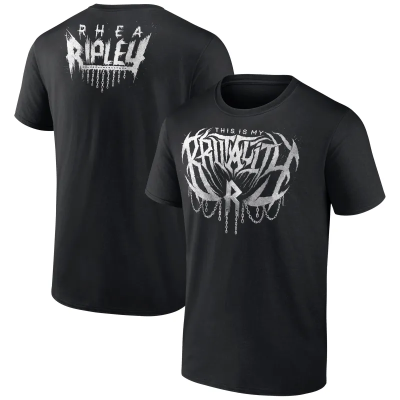 Men's Black Rhea Ripley This Is My Brutality T-Shirt sold by WWE