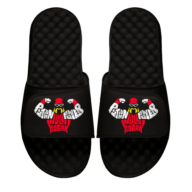 Unisex ISlide Black Hulk Hogan Legend Flex Slide Sandals sold by WWE