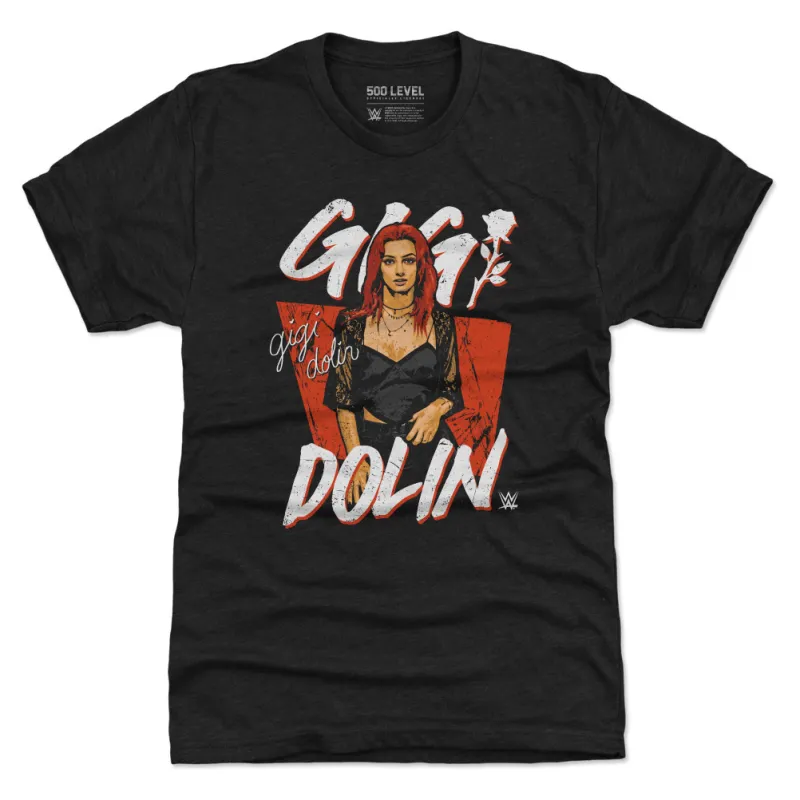 Men's 500 Level  Heather Black Gigi Dolin Pose Premium Tri-Blend T-Shirt sold by WWE