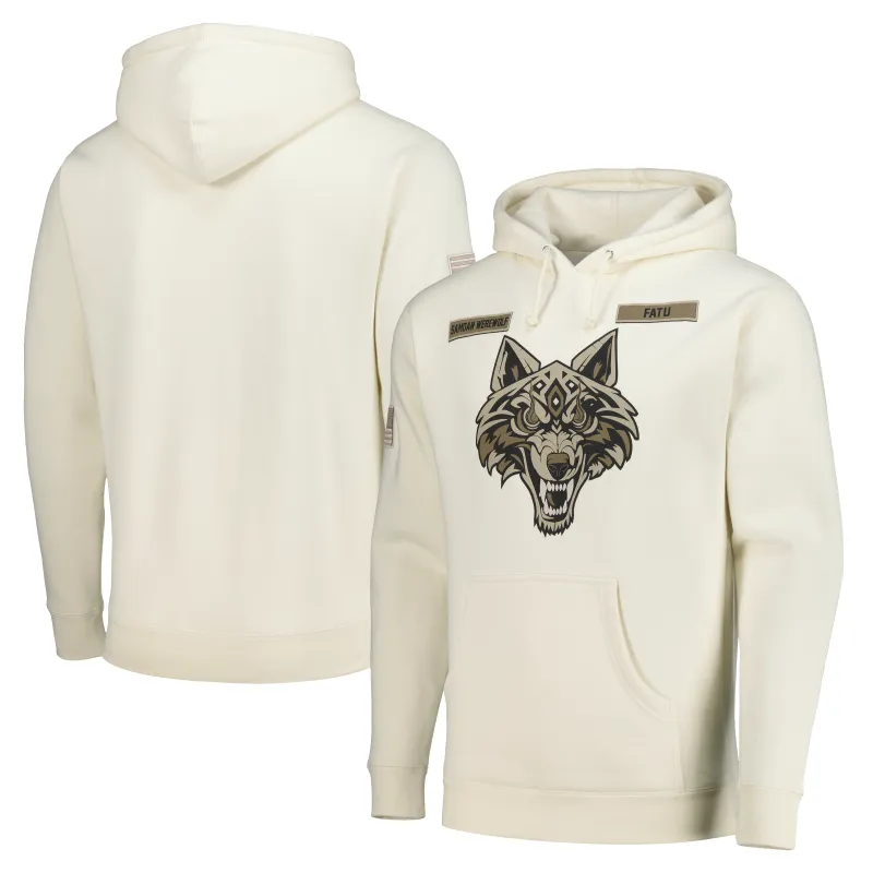 Men's Cream Jacob Fatu Samoan Werewolf Bone Hoodie sold by WWE