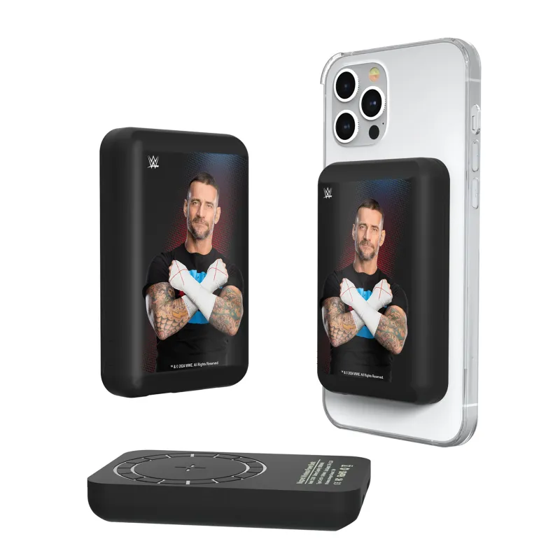 Keyscaper CM Punk Superstar Wireless Magnetic Power Bank sold by WWE