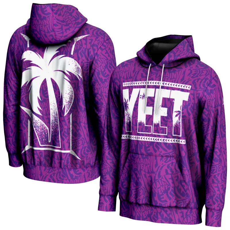 Men's ProSphere Purple Jey Uso Yeet Camo Pullover Hoodie sold by WWE