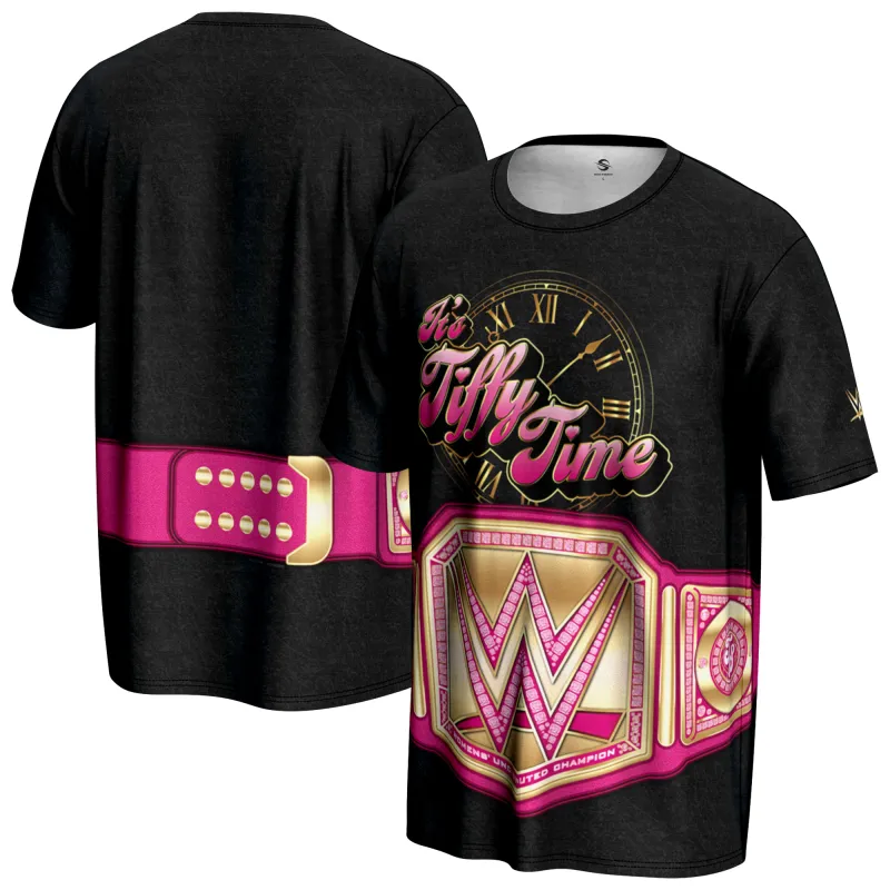 Men's ProSphere Black Tiffany Stratton Tiffy Time T-Shirt sold by WWE