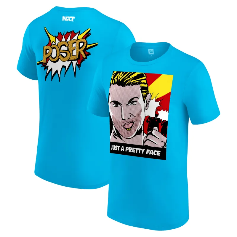 Men's Tyler Breeze Blue NXT Debut Authentic T-Shirt sold by WWE