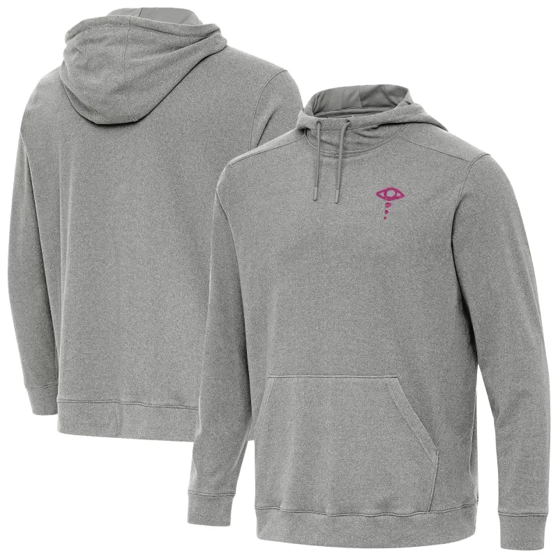 Men's Antigua Heather Charcoal Liv Morgan Cloud Hoodie sold by WWE