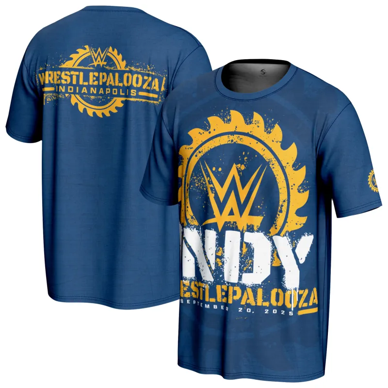 Men's ProSphere Blue WrestlePalooza 2025 T-Shirt sold by WWE