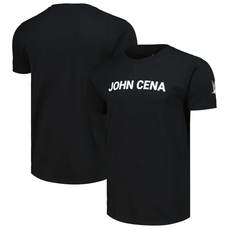 Men's Ripple Junction Black John Cena Text T-Shirt sold by WWE