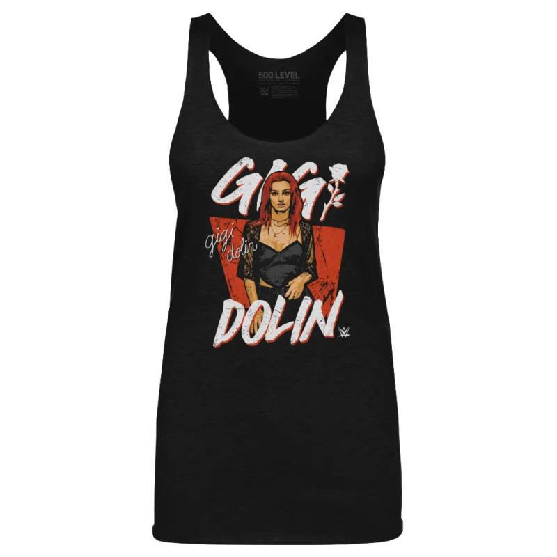 Women's 500 Level  Heather Black Gigi Dolin Pose Tri-Blend Tank Top sold by WWE