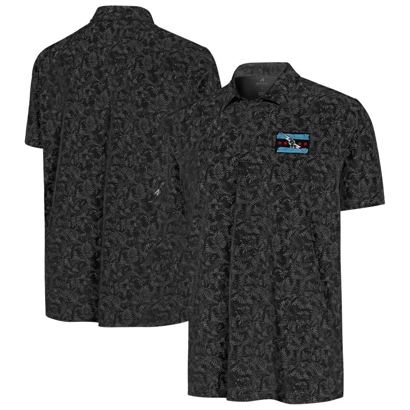 Men's Antigua Black CM Punk Lush Polo sold by WWE