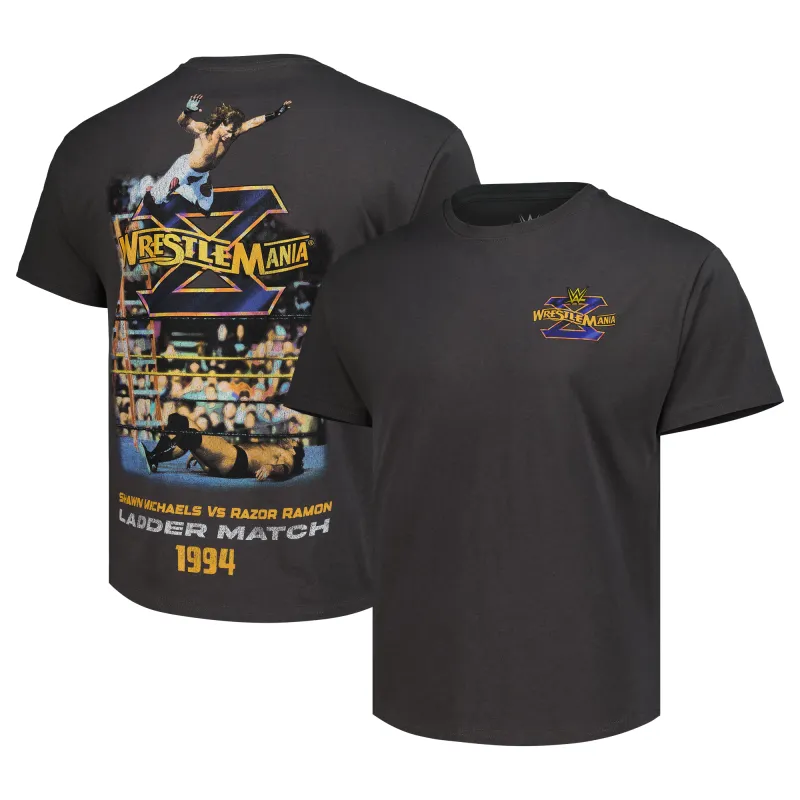 Men's Goodie Two Sleeves Black Shawn Michaels vs. Razor Ramon Ladder Match T-Shirt made by WWE