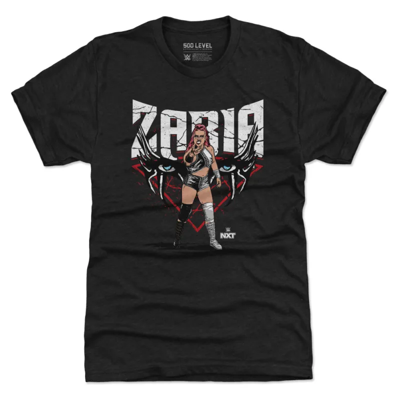 Men's 500 Level Heather Black Zaria Eyes Tri-Blend T-Shirt sold by WWE