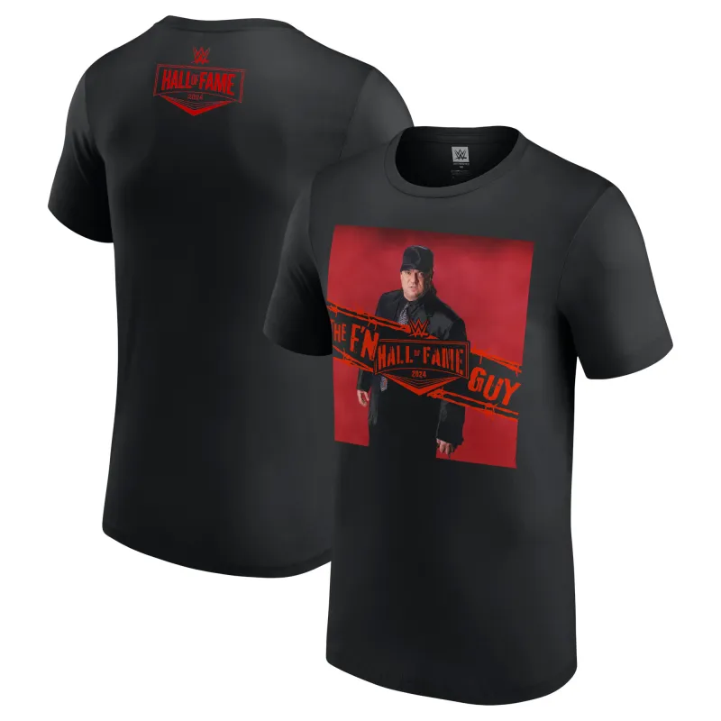 Men's Black Paul Heyman The F'N Hall of Fame Guy T-Shirt sold by WWE