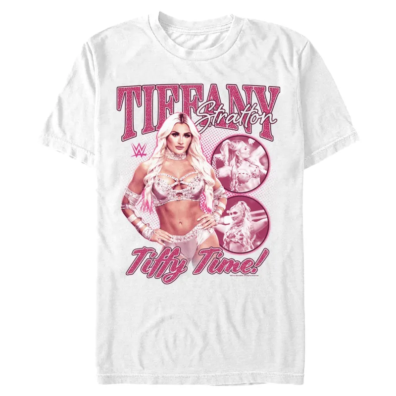 Men's White Tiffany Stratton Bling T-Shirt sold by WWE
