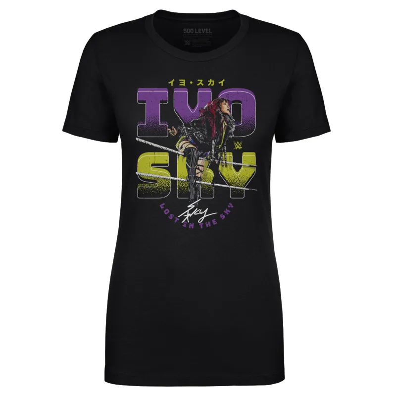 Women's 500 Level Black IYO SKY Ropes T-Shirt sold by WWE