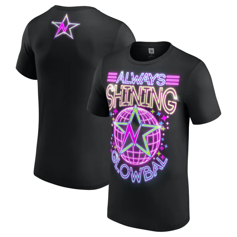 Men's Black Naomi Always Shining Glowbal T-Shirt sold by WWE