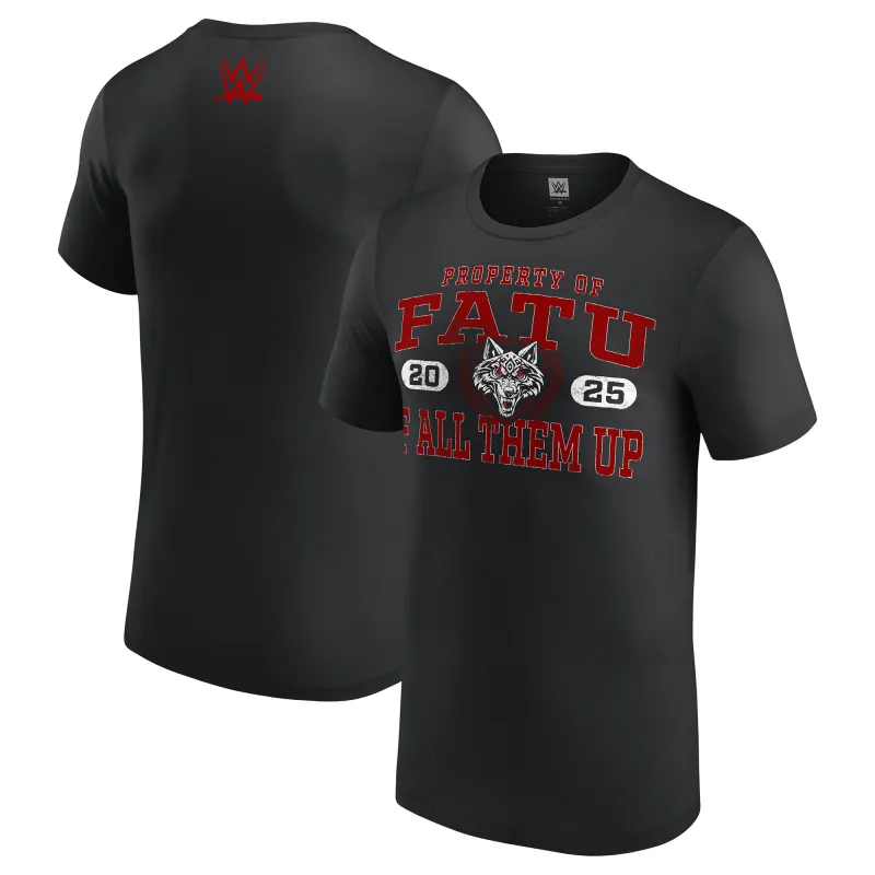 Men's Black Jacob Fatu Property of Fatu T-Shirt sold by WWE