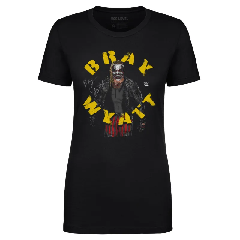 Women's 500 Level Black Bray Wyatt Arch Name T-Shirt sold by WWE