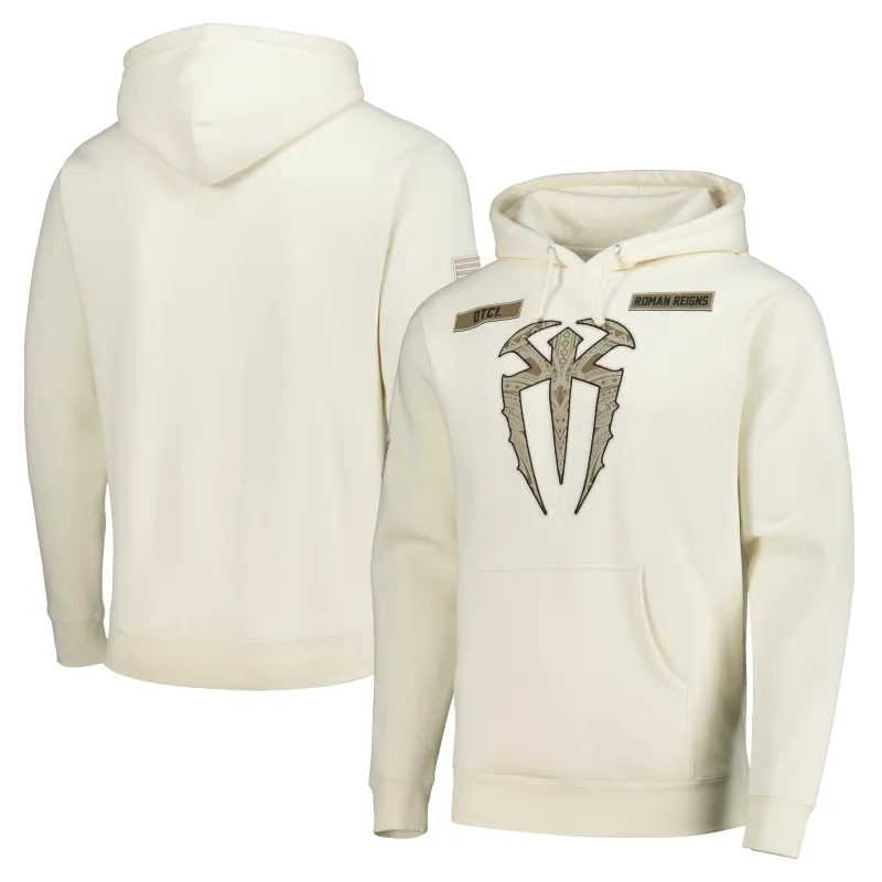 Men's Cream Roman Reigns OTC1 Bone Hoodie sold by WWE