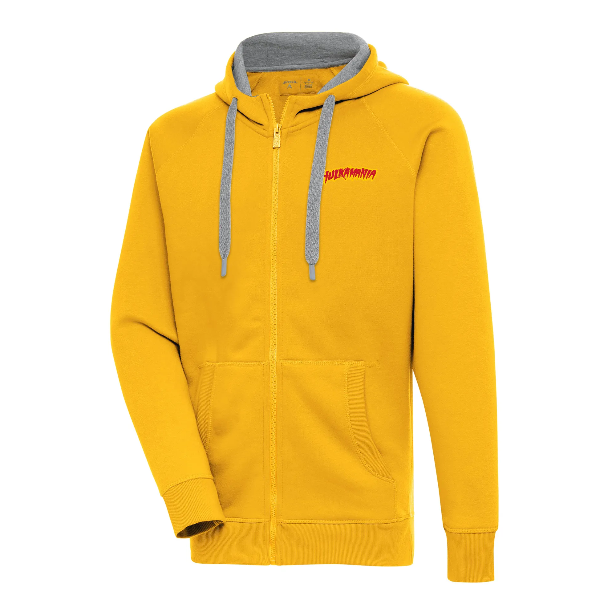 Men's Antigua Gold Hulk Hogan Victory Full-Zip Hoodie sold by WWE