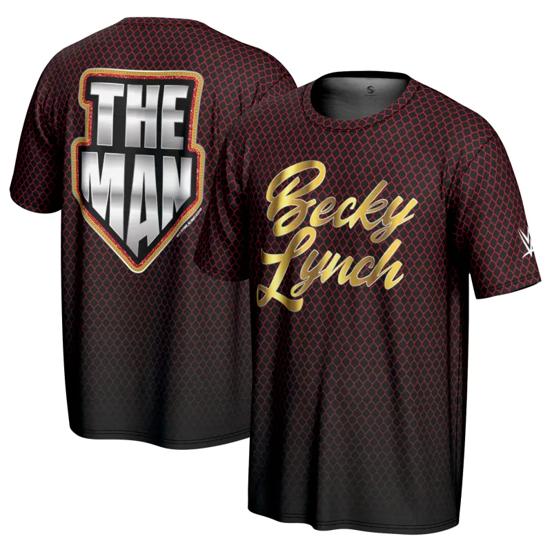 Men's ProSphere Black Becky Lynch Honeycomb T-Shirt sold by WWE