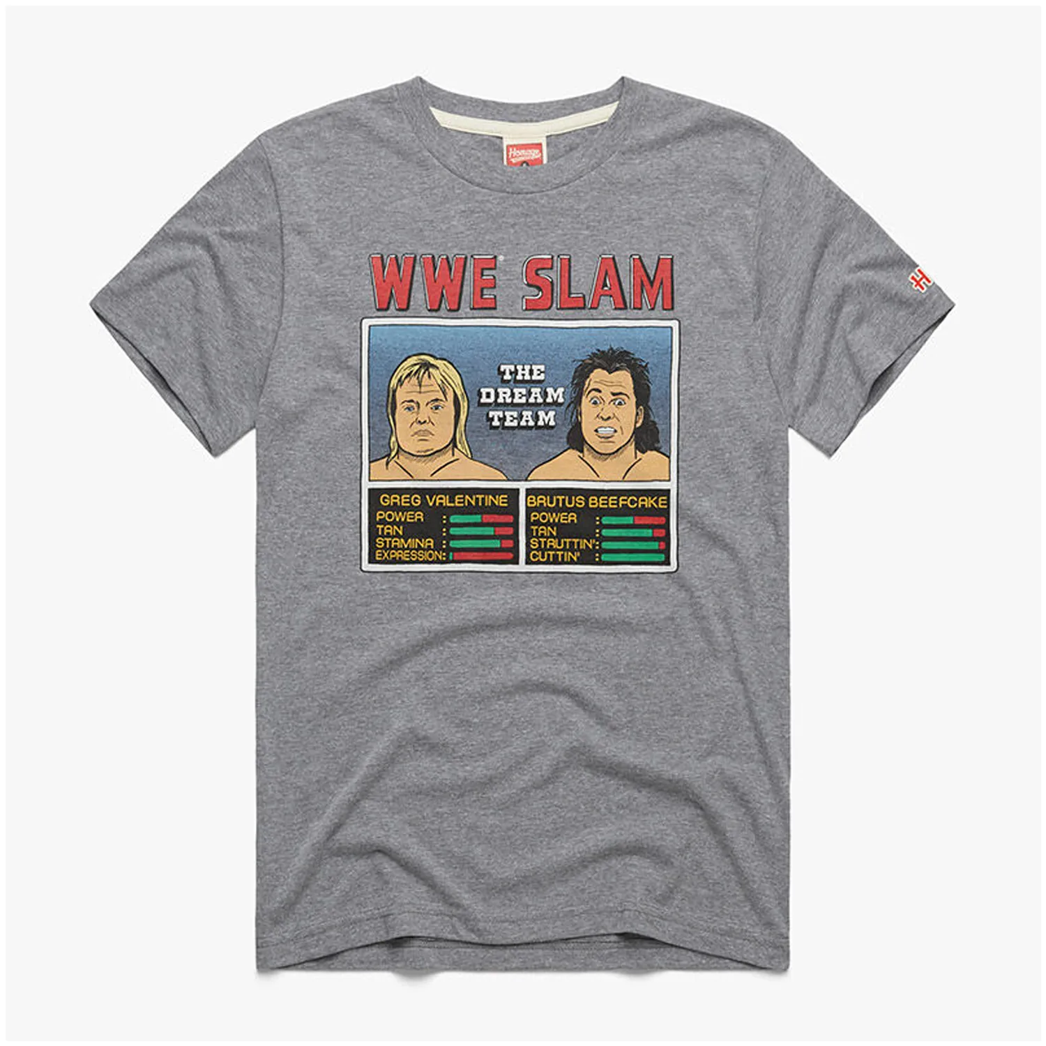 Homage Heathered Gray The Dream Team WWE Slam Tri-Blend T-Shirt sold by WWE