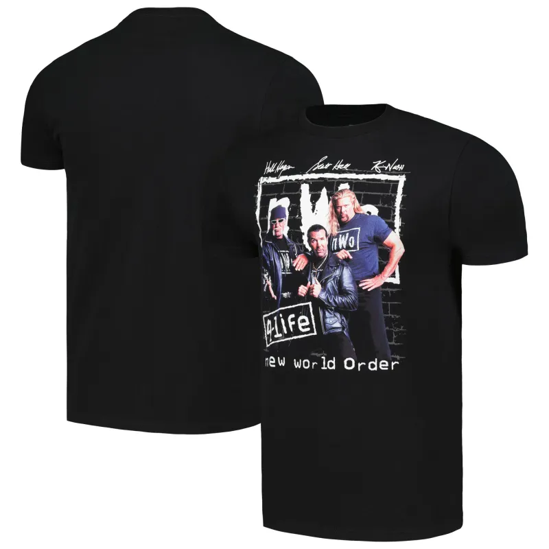 Men's Ripple Junction Black nWo 4-Life T-Shirt sold by WWE
