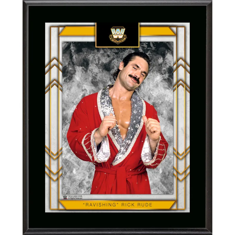 "Ravishing" Rick Rude WWE Framed 10.5" x 13" Sublimated Plaque sold by WWE