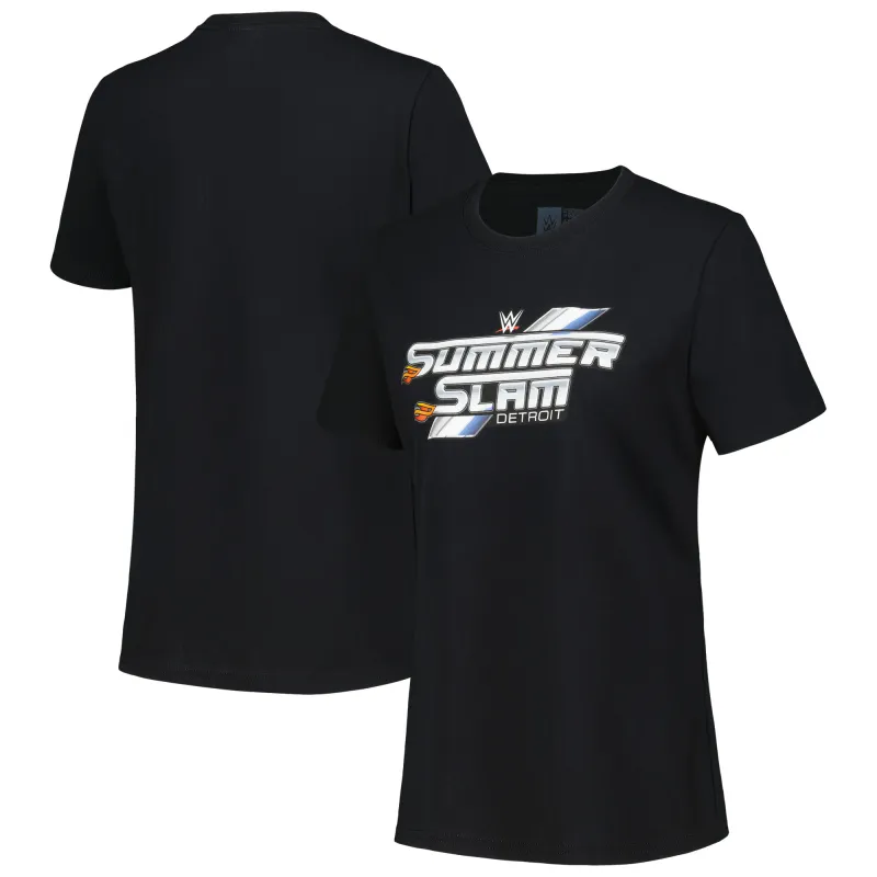 Women's Black SummerSlam 2023 Logo T-Shirt made by WWE