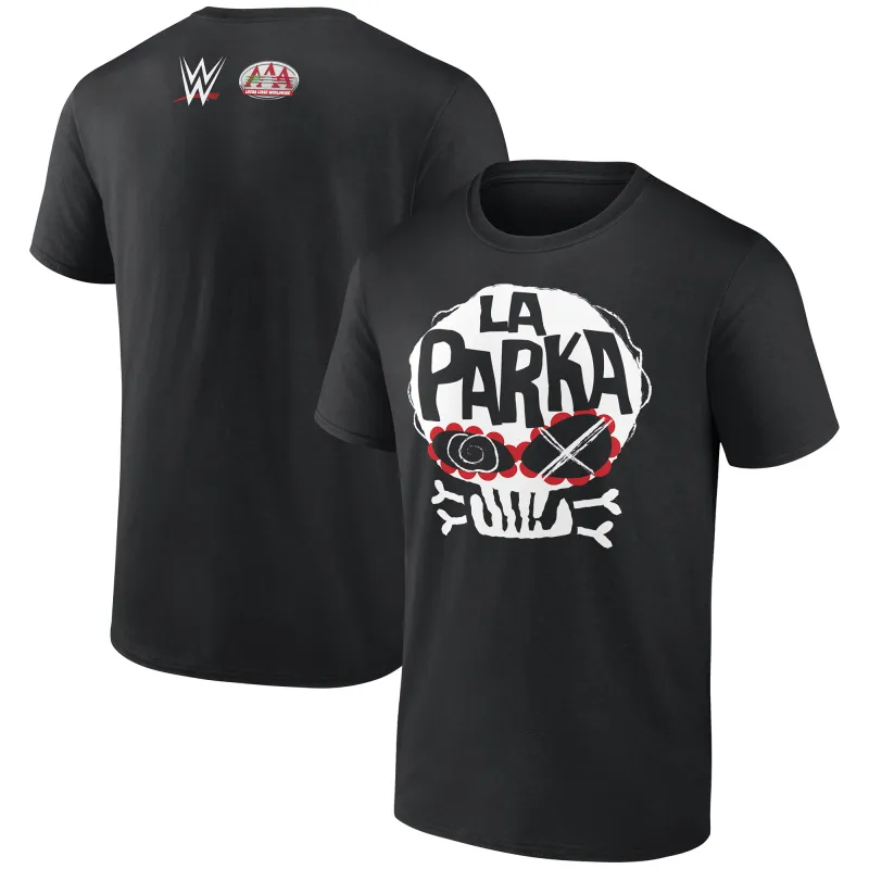 Men's Black La Parka AAA Superstar T-Shirt made by WWE