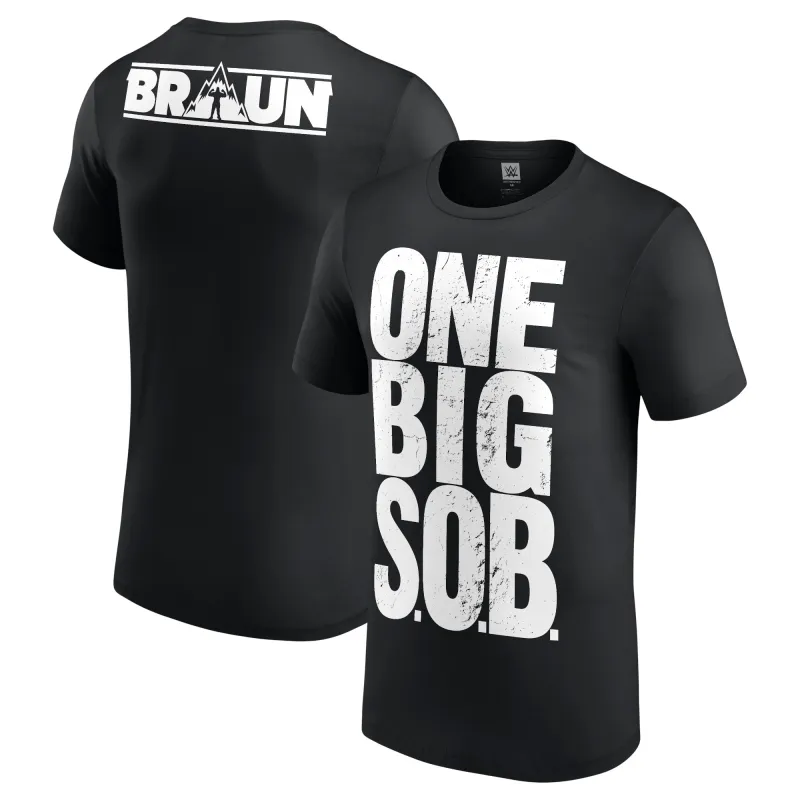 Men's Black Braun Strowman One Big SOB T-Shirt sold by WWE
