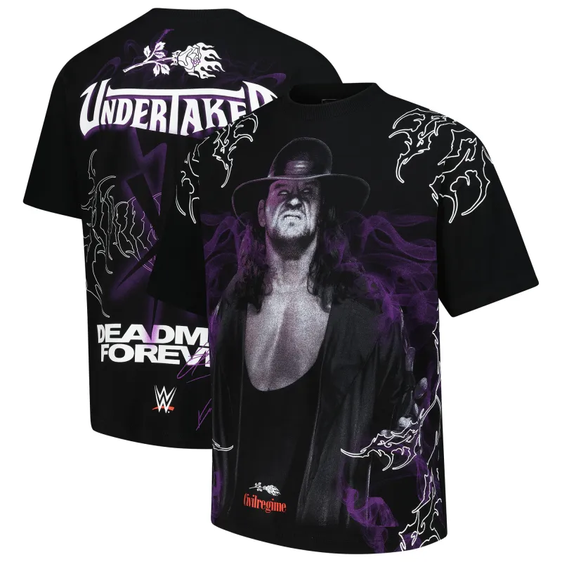 Men's  WWE Authentic X Civil Regime Black The Undertaker Deadman T-Shirt sold by WWE