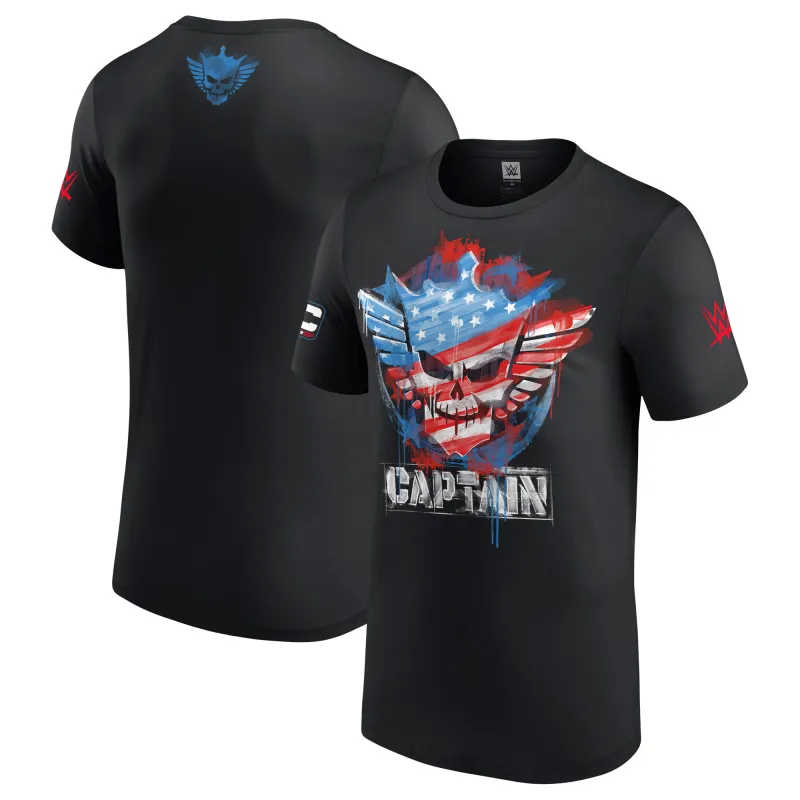 Men's Black Cody Rhodes Captain T-Shirt sold by WWE
