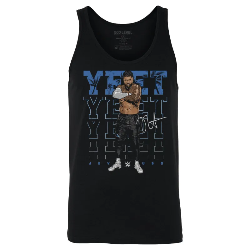 Men's 500 Level Black Jey Uso Yeet Tank Top sold by WWE