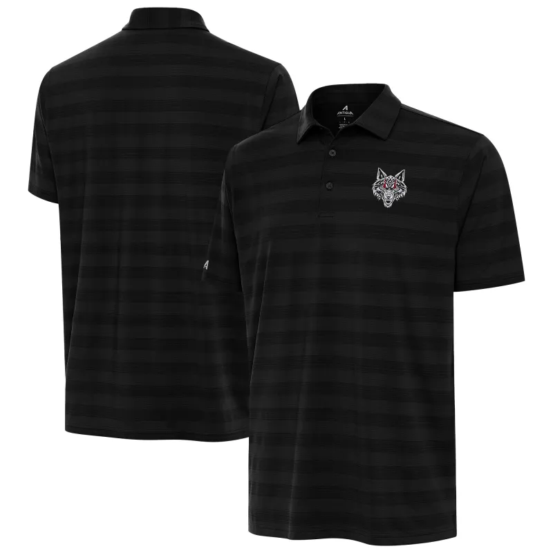 Men's Antigua Black Jacob Fatu Tunnel Polo sold by WWE