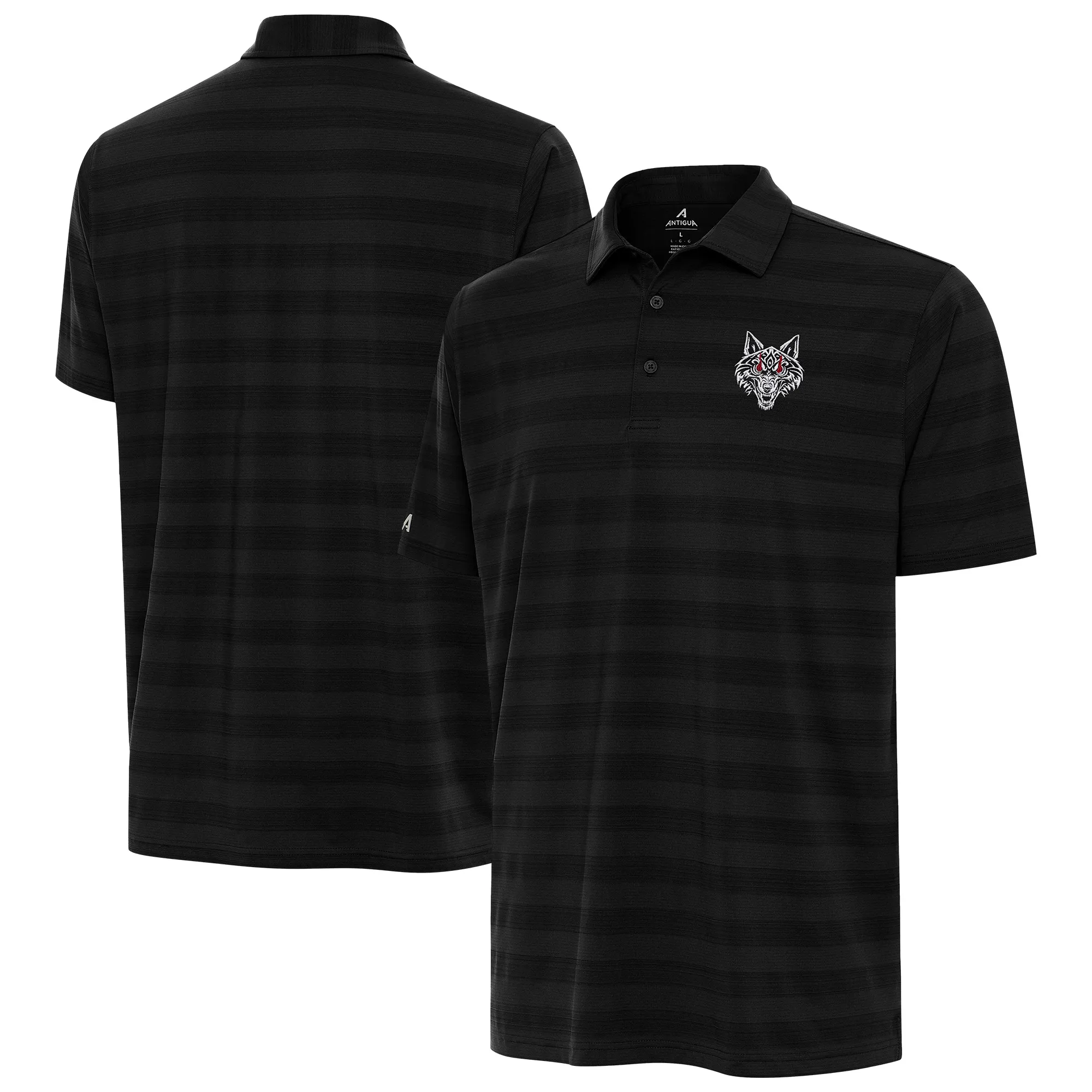 Men's Antigua Black Jacob Fatu Tunnel Polo sold by WWE