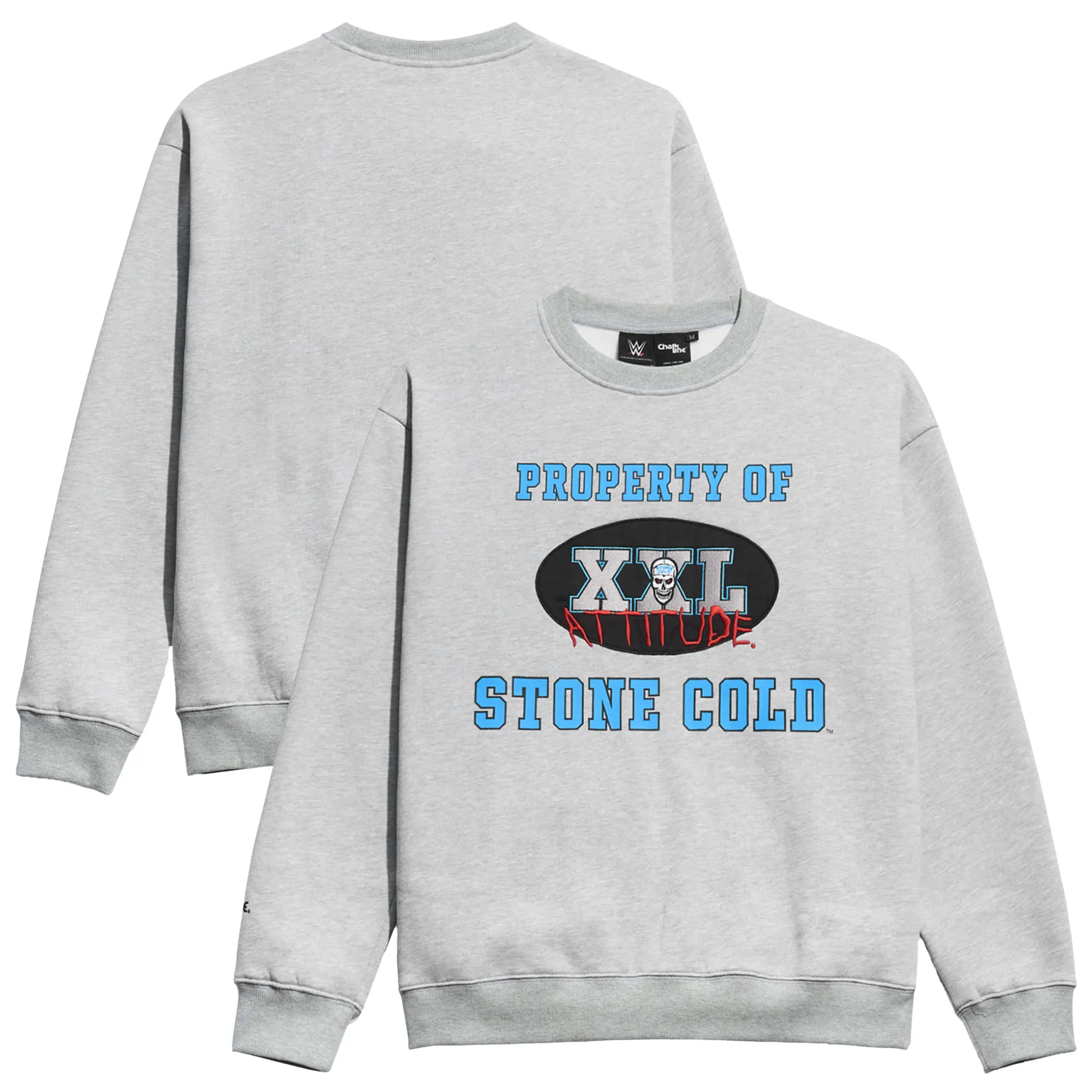 Men's Chalk Line Gray "Stone Cold" Steve Austin XXL Attitude Pullover Sweatshirt sold by WWE