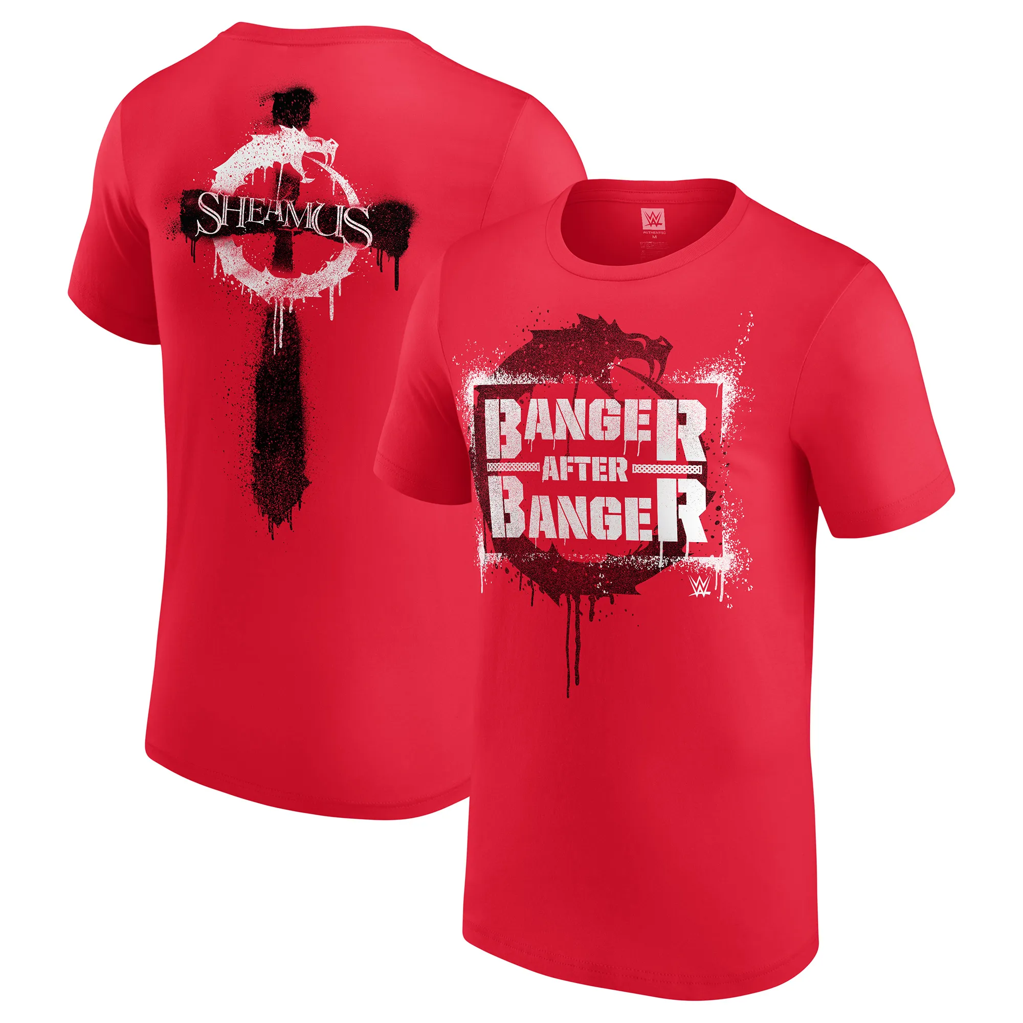 Men's Red Sheamus Banger After Banger T-Shirt sold by WWE