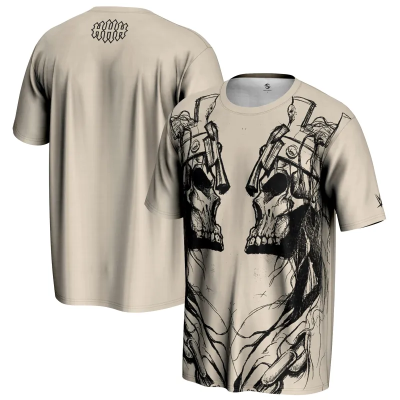 Men's ProSphere Tan Triple H Skull King Mirror T-Shirt sold by WWE